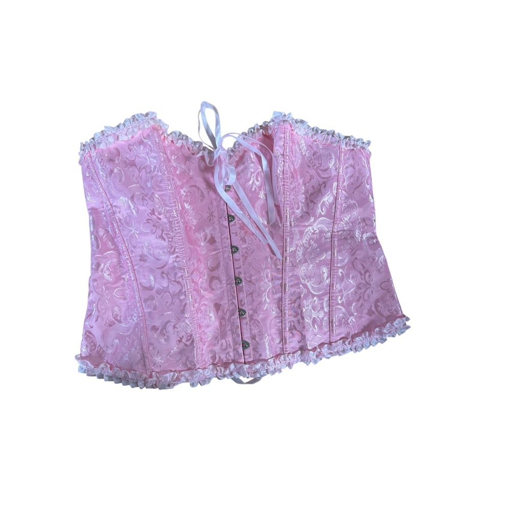 Pink corset shapewear lace up coquette
